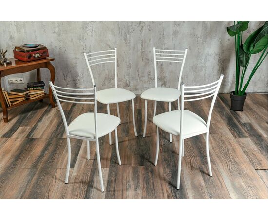 Стул для кухни SHADO Хлоя белый, каркас белый, изображение 9 | Интернет магазин мебели и декора LifeDekor