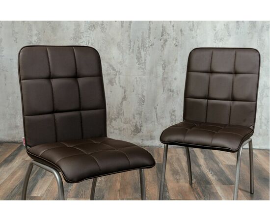 Кухонный стул SHADO София коричневый экокожа, каркас бриллиант, изображение 2 | Интернет магазин мебели и декора LifeDekor