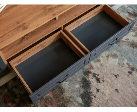 Тумба ТВ «Лацио Сканди», Вотан/Сканди графит, изображение 7 | Интернет магазин мебели и декора LifeDekor