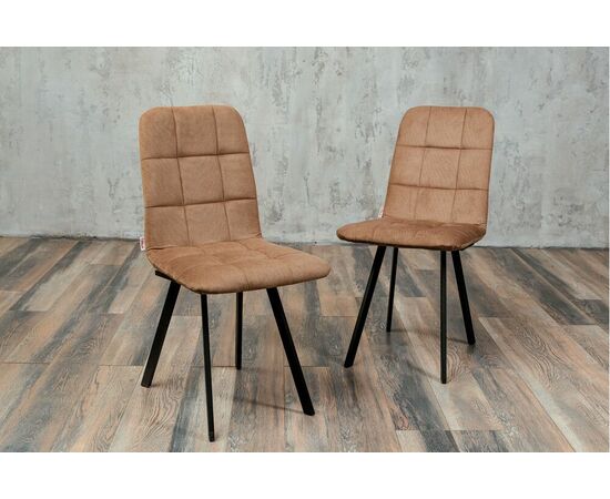 Стул мягкий SHADO Соната профиль коричневый велюр, черный каркас | Интернет магазин мебели и декора LifeDekor