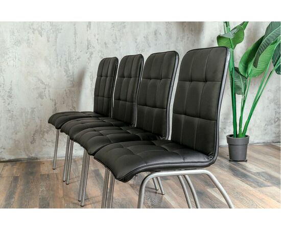 Кухонный стул SHADO София черный экокожа, каркас бриллиант, изображение 7 | Интернет магазин мебели и декора LifeDekor