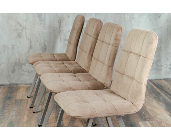 Стул мягкий SHADO Соната профиль бежевый велюр, каркас бриллант, изображение 7 | Интернет магазин мебели и декора LifeDekor