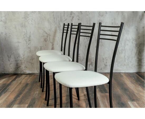 Стул для кухни SHADO Хлоя белый, каркас черный, изображение 8 | Интернет магазин мебели и декора LifeDekor