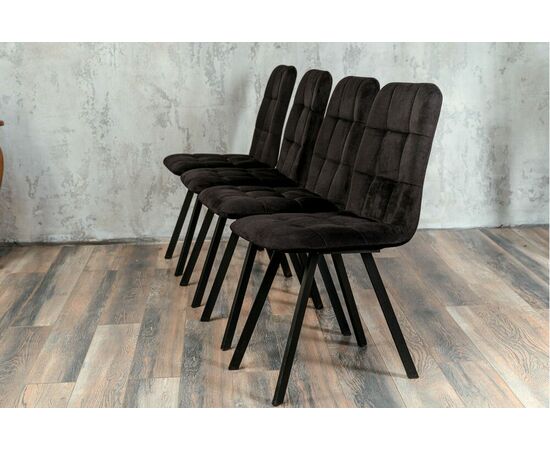 Стул мягкий SHADO Соната профиль черный велюр, черный каркас, изображение 7 | Интернет магазин мебели и декора LifeDekor