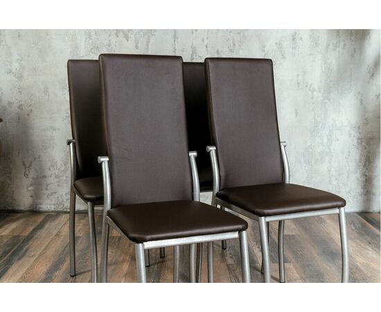 Кухонный стул SHADO Пекин коричневый на каркасе бриллиант, изображение 6 | Интернет магазин мебели и декора LifeDekor