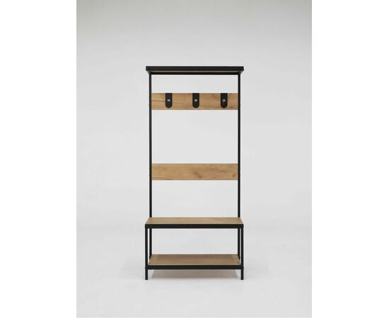 Вешало ГРАНЖ-1, Дуб Крафт Золотой / Черный | Интернет магазин мебели и декора LifeDekor