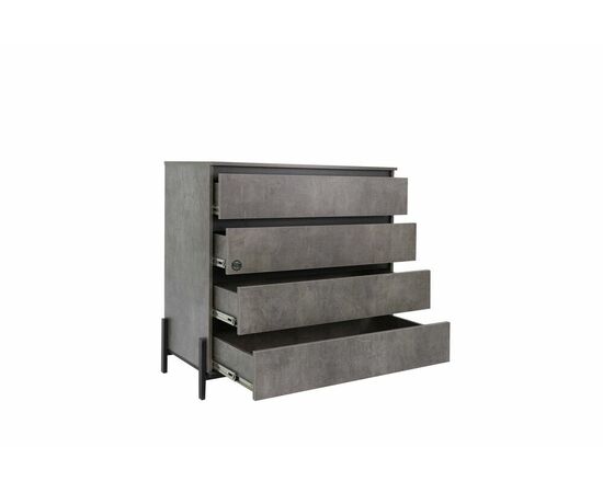 Комод НЕКСТ - К1 Камень темный, Черный, изображение 7 | Интернет магазин мебели и декора LifeDekor