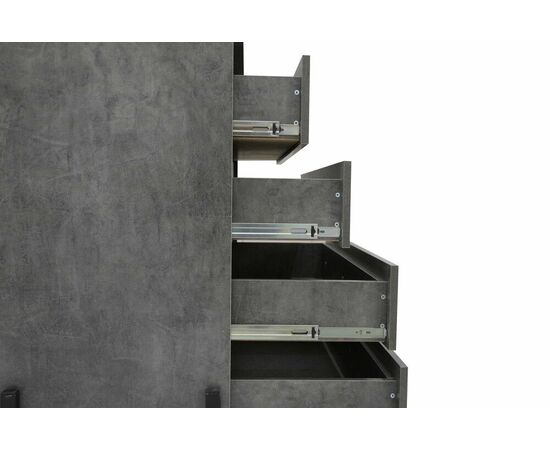 Комод НЕКСТ - К1 Камень темный, Черный, изображение 2 | Интернет магазин мебели и декора LifeDekor