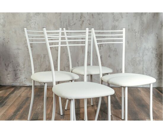 Стул для кухни SHADO Хлоя белый, каркас белый, изображение 5 | Интернет магазин мебели и декора LifeDekor