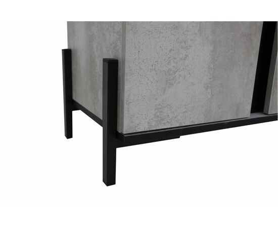 Тумба ТВ НЕКСТ - 1 Цемент светлый, Черный, изображение 5 | Интернет магазин мебели и декора LifeDekor