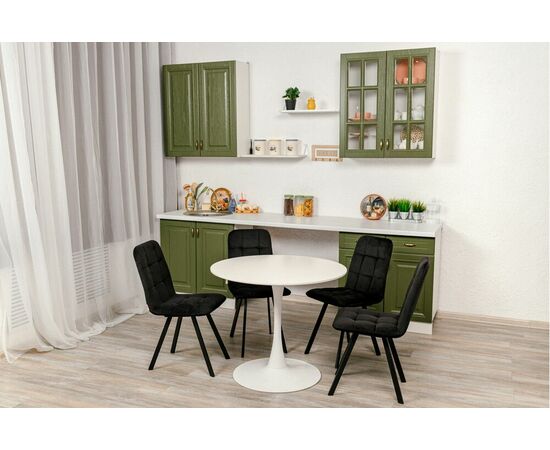 Стул мягкий SHADO Соната профиль черный велюр, черный каркас, изображение 3 | Интернет магазин мебели и декора LifeDekor