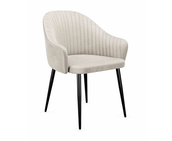 Стул DikLine 440 C103 крем, ножки черные | Интернет магазин мебели и декора LifeDekor