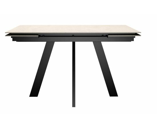 Стол DikLine DM140 Хромикс белый/опоры черные, изображение 7 | Интернет магазин мебели и декора LifeDekor