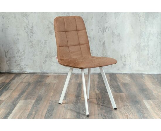 Стул мягкий SHADO Соната профиль бежевый велюр, белый каркас | Интернет магазин мебели и декора LifeDekor