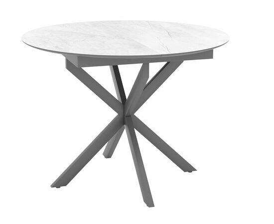 Стол обеденный BERGAMO, Жемчужный Перито/Черный | Интернет магазин мебели и декора LifeDekor