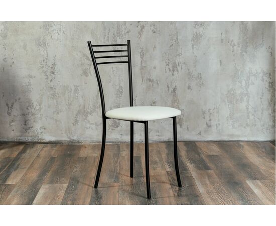 Стул для кухни SHADO Хлоя белый, каркас черный | Интернет магазин мебели и декора LifeDekor