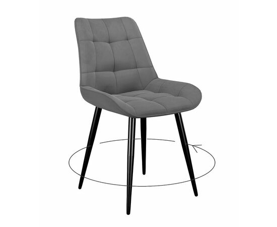 Стул DikLine 226 поворотный B22 GREY, ножки черные | Интернет магазин мебели и декора LifeDekor