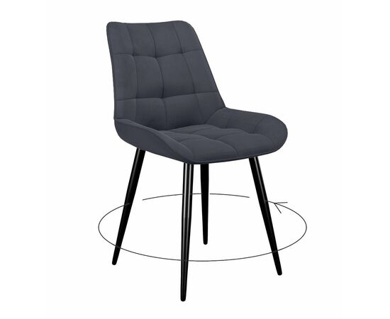 Стул DikLine 226 поворотный B28 ANTRACITE, ножки черные | Интернет магазин мебели и декора LifeDekor