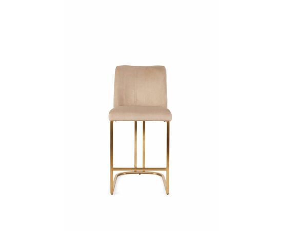 Стул барный Пресли BC-3024, бежевый/матовое золото, изображение 2 | Интернет магазин мебели и декора LifeDekor