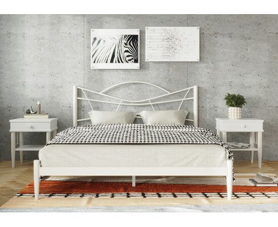 Кровать КМД 27 НОРИ 140 белый, изображение 2 | Интернет магазин мебели и декора LifeDekor