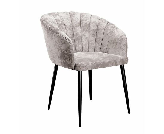 Стул DikLine 441 M02 бежевый, ножки черные | Интернет магазин мебели и декора LifeDekor