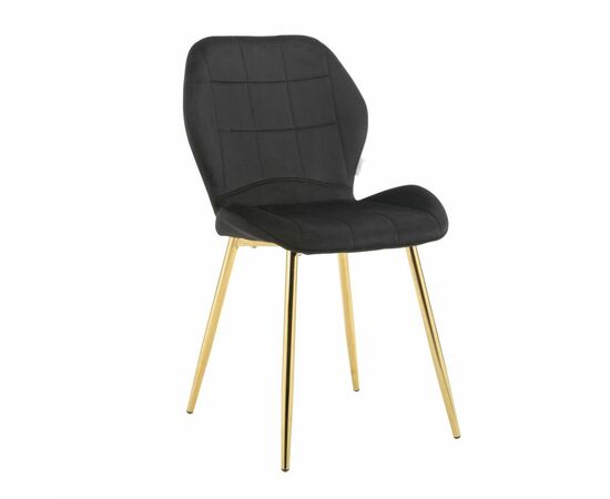 Стул Malaga черный, опора золото | Интернет магазин мебели и декора LifeDekor