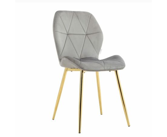 Стул Palma серый, опора золото | Интернет магазин мебели и декора LifeDekor