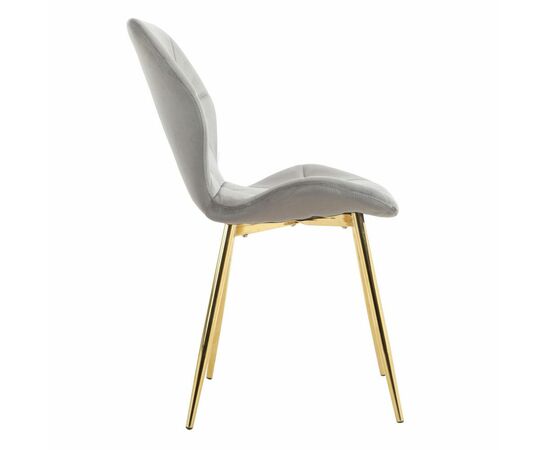 Стул Palma серый, опора золото, изображение 3 | Интернет магазин мебели и декора LifeDekor