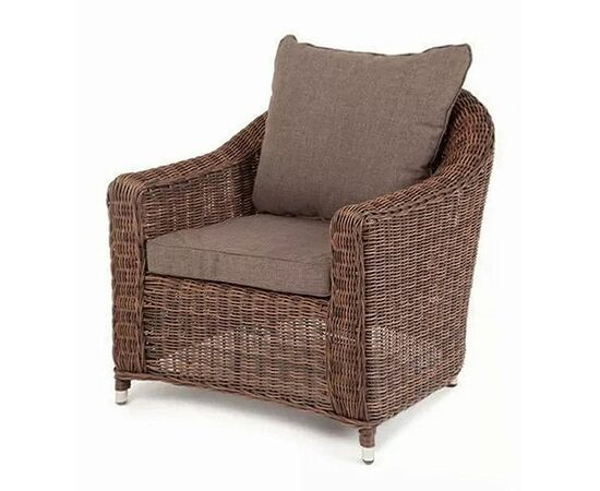 "Кон Панна" кресло из искусственного ротанга, цвет коричневый, изображение 2 | Интернет магазин мебели и декора LifeDekor