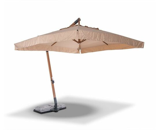 "Корсика" зонт уличный 3х3м на боковой алюминиевой опоре, цвет под дерево | Интернет магазин мебели и декора LifeDekor