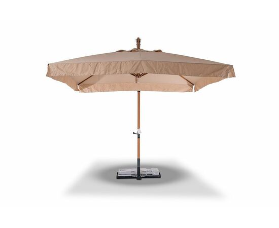 "Корсика" зонт уличный 3х3м на боковой алюминиевой опоре, цвет под дерево, изображение 4 | Интернет магазин мебели и декора LifeDekor