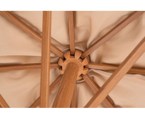 "Корсика" зонт уличный 3х3м на боковой алюминиевой опоре, цвет под дерево, изображение 6 | Интернет магазин мебели и декора LifeDekor