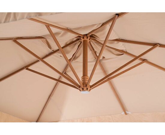 "Корсика" зонт уличный 3х3м на боковой алюминиевой опоре, цвет под дерево, изображение 9 | Интернет магазин мебели и декора LifeDekor