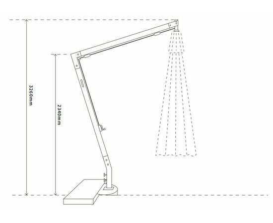 "Корсика" зонт уличный 3х3м на боковой алюминиевой опоре, цвет под дерево, изображение 12 | Интернет магазин мебели и декора LifeDekor