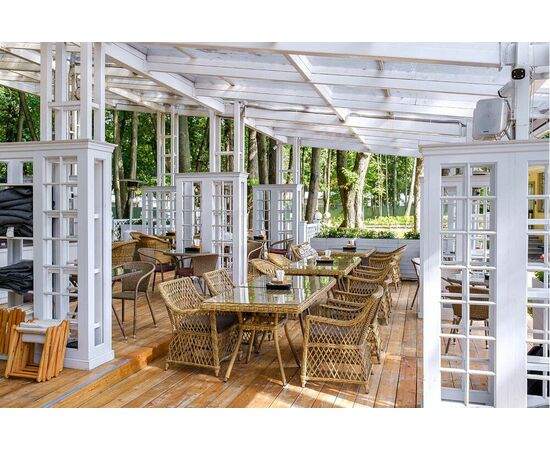 "Латте" плетеное кресло из искусственного ротанга, цвет соломенный, изображение 26 | Интернет магазин мебели и декора LifeDekor