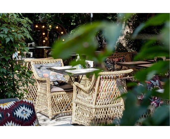 "Латте" плетеное кресло из искусственного ротанга, цвет соломенный, изображение 34 | Интернет магазин мебели и декора LifeDekor