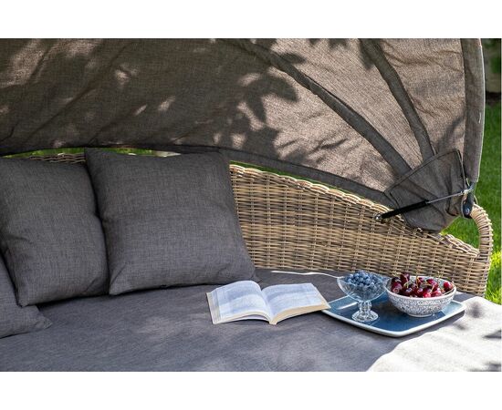 "Стильяно" плетеная кровать круглая, цвет соломенный, изображение 32 | Интернет магазин мебели и декора LifeDekor