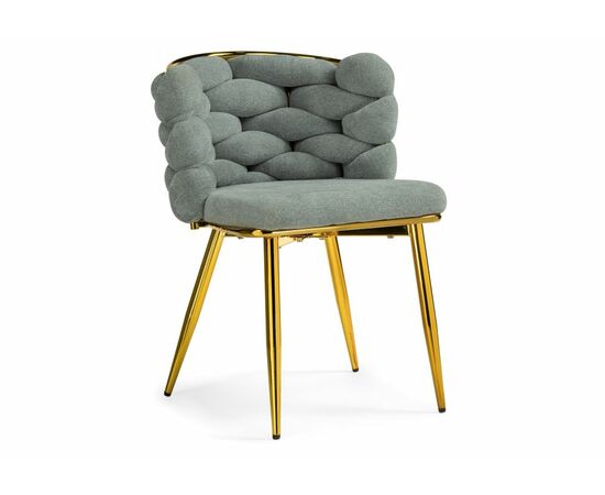 Стул на металлокаркасе Rendi light gray / gold | Интернет магазин мебели и декора LifeDekor