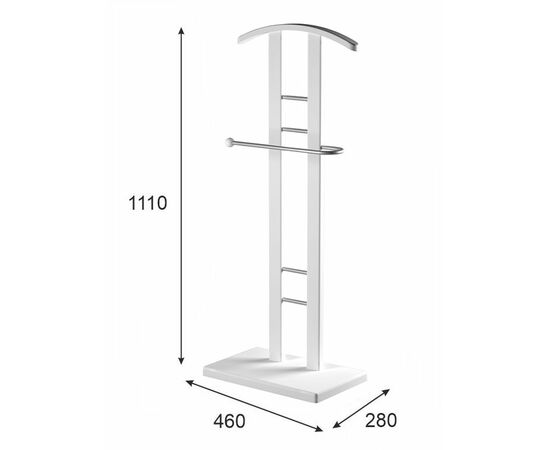 Вешалка костюмная ГАЛАНТ 321 металлик/белый, изображение 6 | Интернет магазин мебели и декора LifeDekor