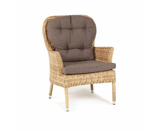 "Алиса" кресло плетеное, цвет соломенный, изображение 3 | Интернет магазин мебели и декора LifeDekor