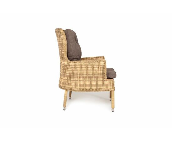 "Алиса" кресло плетеное, цвет соломенный, изображение 4 | Интернет магазин мебели и декора LifeDekor