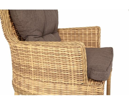 "Алиса" кресло плетеное, цвет соломенный, изображение 5 | Интернет магазин мебели и декора LifeDekor