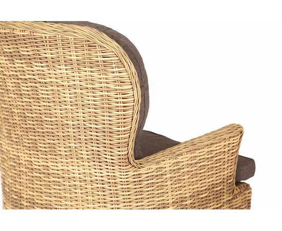 "Алиса" кресло плетеное, цвет соломенный, изображение 6 | Интернет магазин мебели и декора LifeDekor