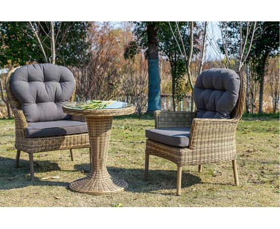 "Алиса" кресло плетеное, цвет соломенный, изображение 9 | Интернет магазин мебели и декора LifeDekor