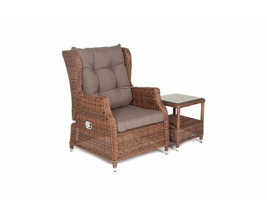 "Форио" кресло раскладное плетеное, цвет коричневый, изображение 4 | Интернет магазин мебели и декора LifeDekor