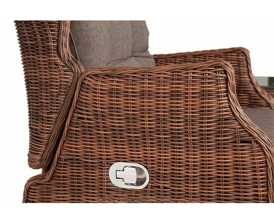 "Форио" кресло раскладное плетеное, цвет коричневый, изображение 5 | Интернет магазин мебели и декора LifeDekor