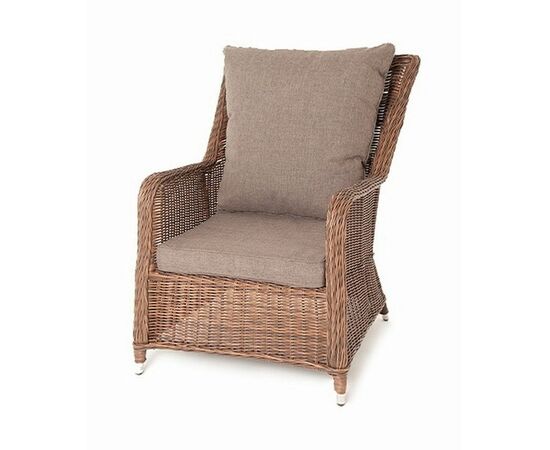 "Гляссе" кресло плетеное из искусственого ротанга, цвет коричневый | Интернет магазин мебели и декора LifeDekor