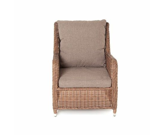 "Гляссе" кресло плетеное из искусственого ротанга, цвет коричневый, изображение 2 | Интернет магазин мебели и декора LifeDekor