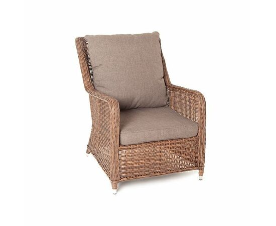 "Гляссе" кресло плетеное из искусственого ротанга, цвет коричневый, изображение 3 | Интернет магазин мебели и декора LifeDekor