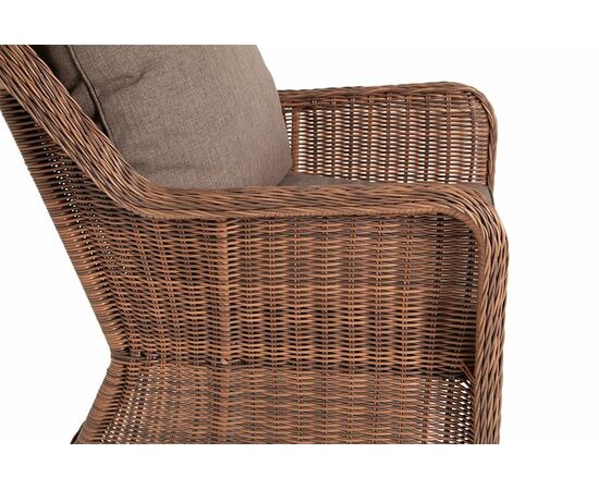 "Гляссе" кресло плетеное из искусственого ротанга, цвет коричневый, изображение 4 | Интернет магазин мебели и декора LifeDekor